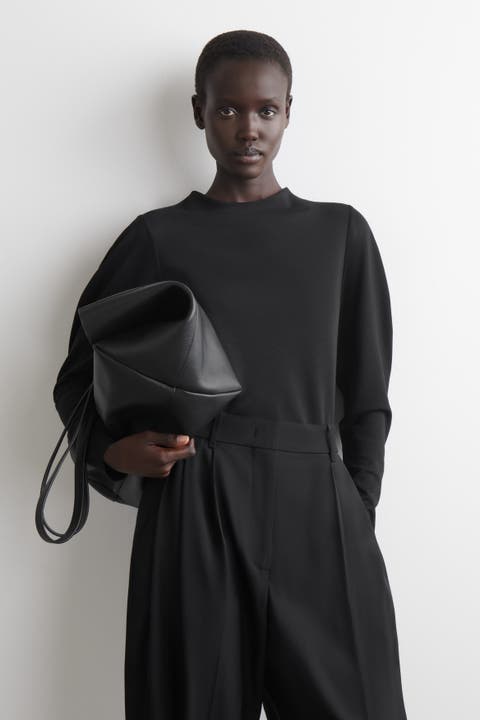 Rounded-Sleeve Top