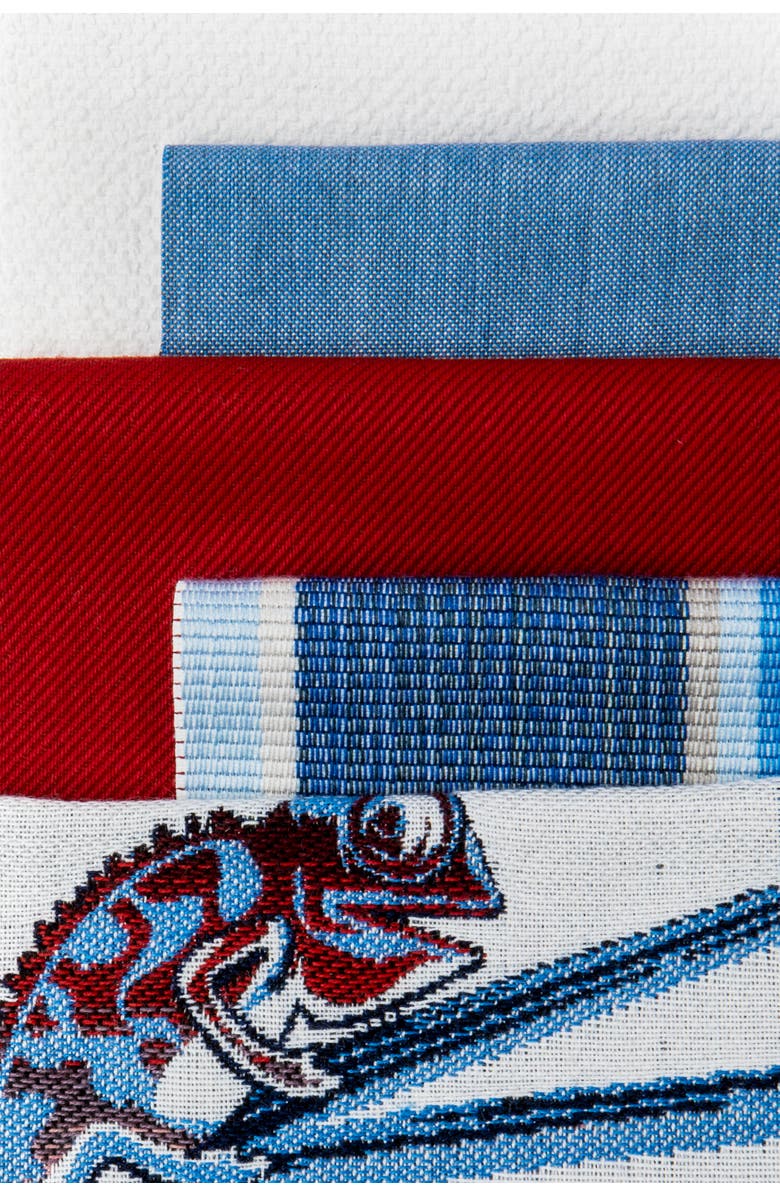 Elaine Smith Palomar Handknotted Macrame Indoor & Outdoor Woven Accent Pillow, Alternate, color, Indigo