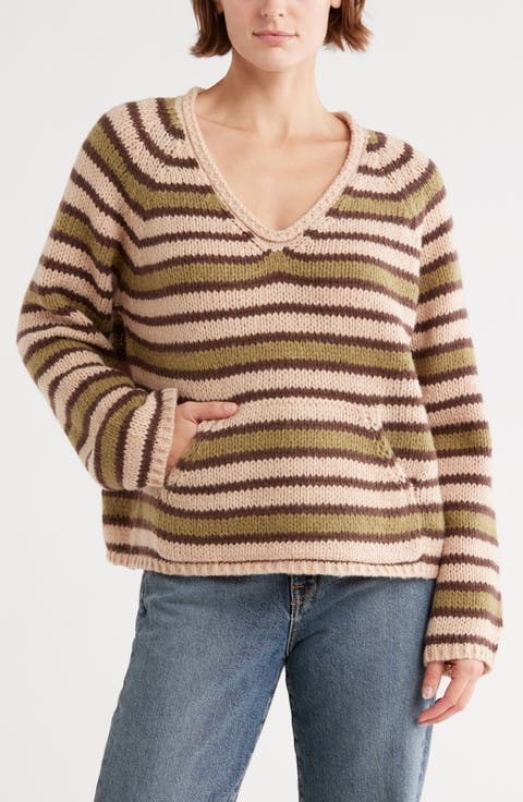 Stripe V-Neck Sweater