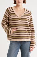 Blu Pepper Stripe V-Neck Sweater