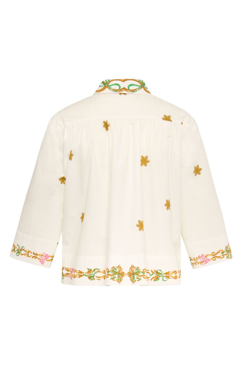 Printed Popeline Blouse, Alternate, color, White/Multicolour