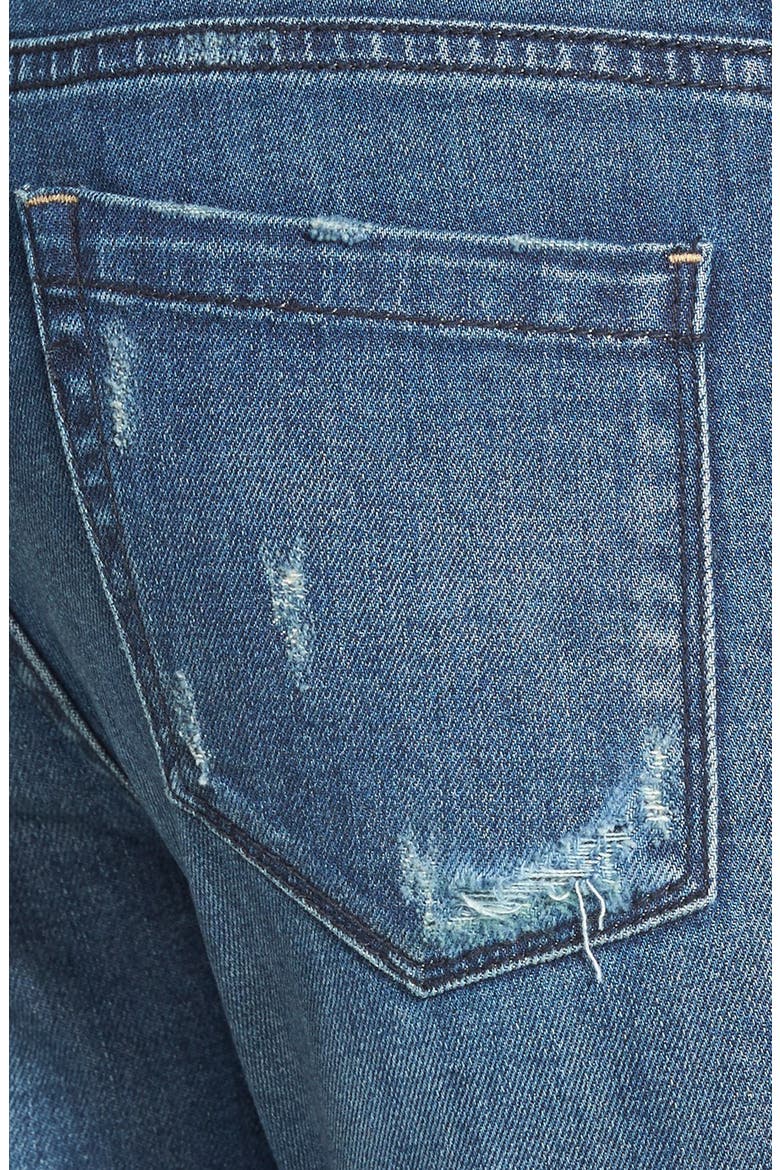 Destroyed Boyfriend Jeans, Alternate, color, BLUE