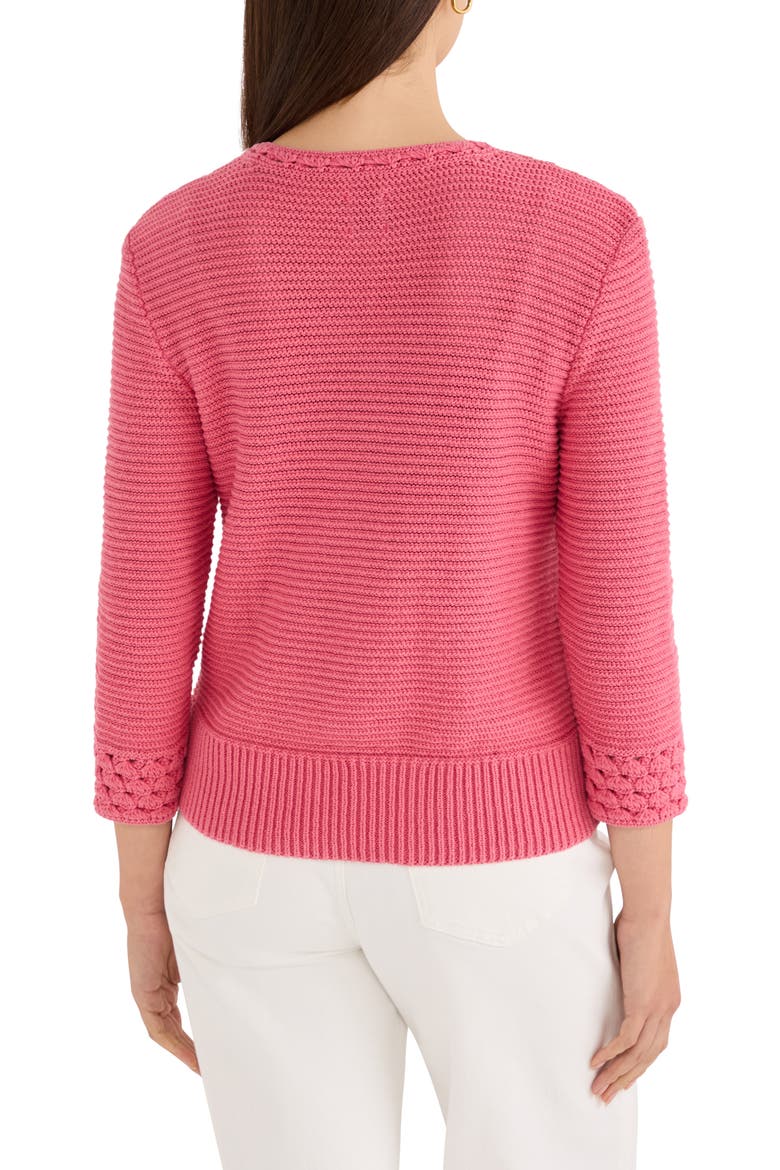 Edged Pop Stitch Sweater, Alternate, color, RASPBERRY
