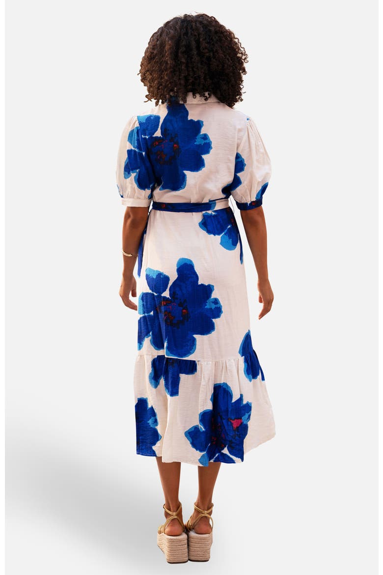 Scattered Floral Shirt Dress, Alternate, color, Blue