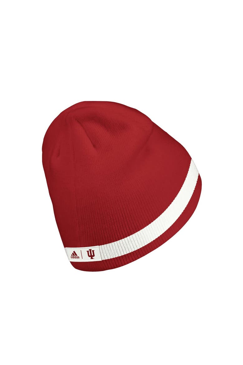 Men's adidas Crimson Indiana Hoosiers Wordmark Beanie, Alternate, color, Crimson
