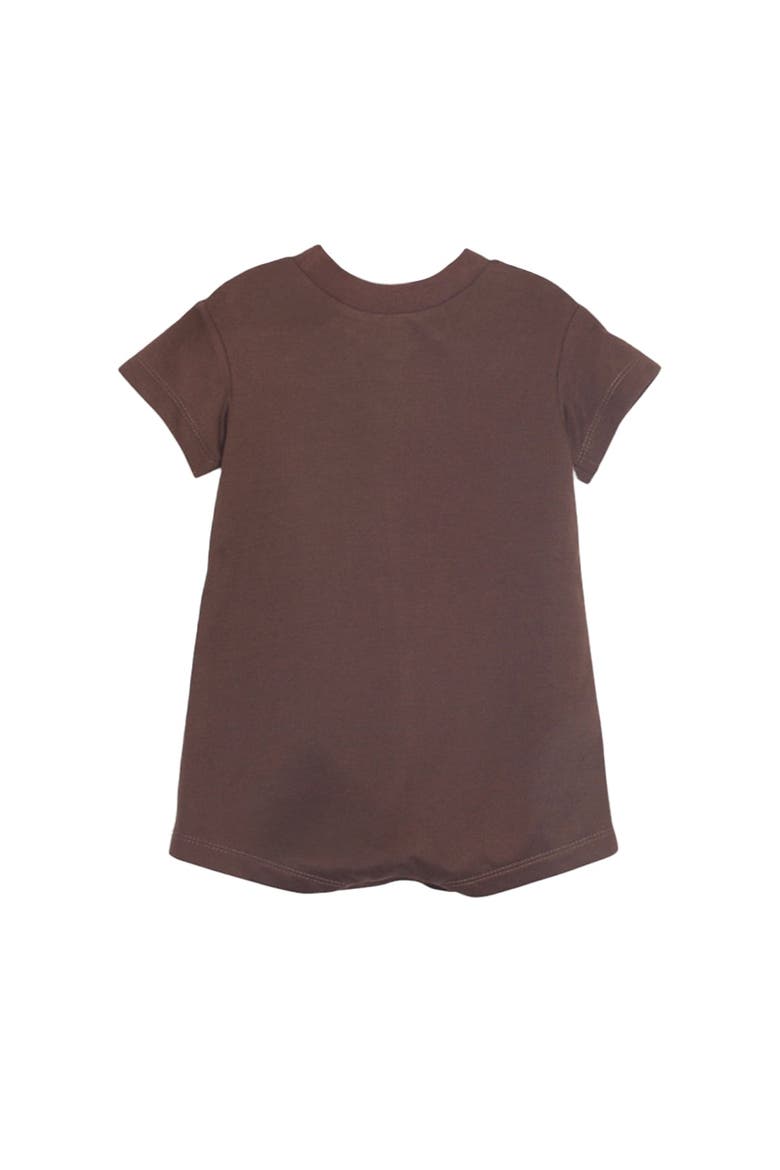 Nash Short Sleeve Romper, Alternate, color, Brown