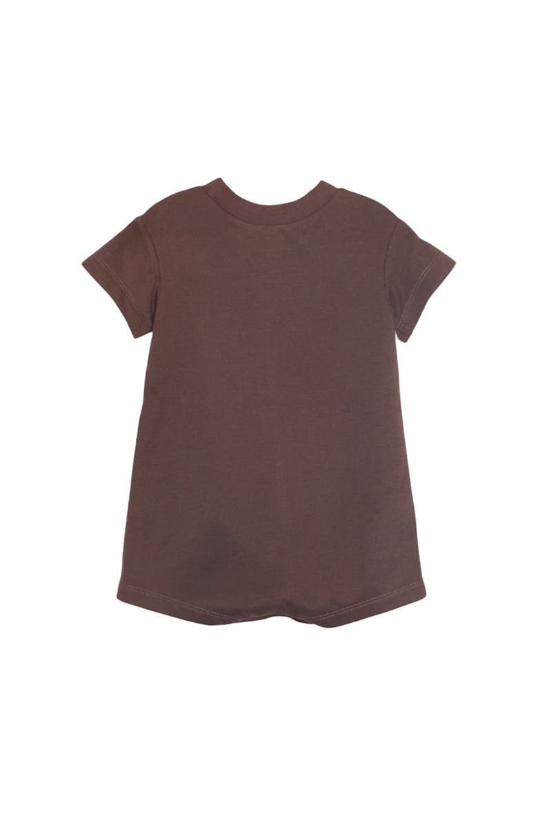 Beckett and Bear Nash Short Sleeve Romper, Alternate, color, Brown