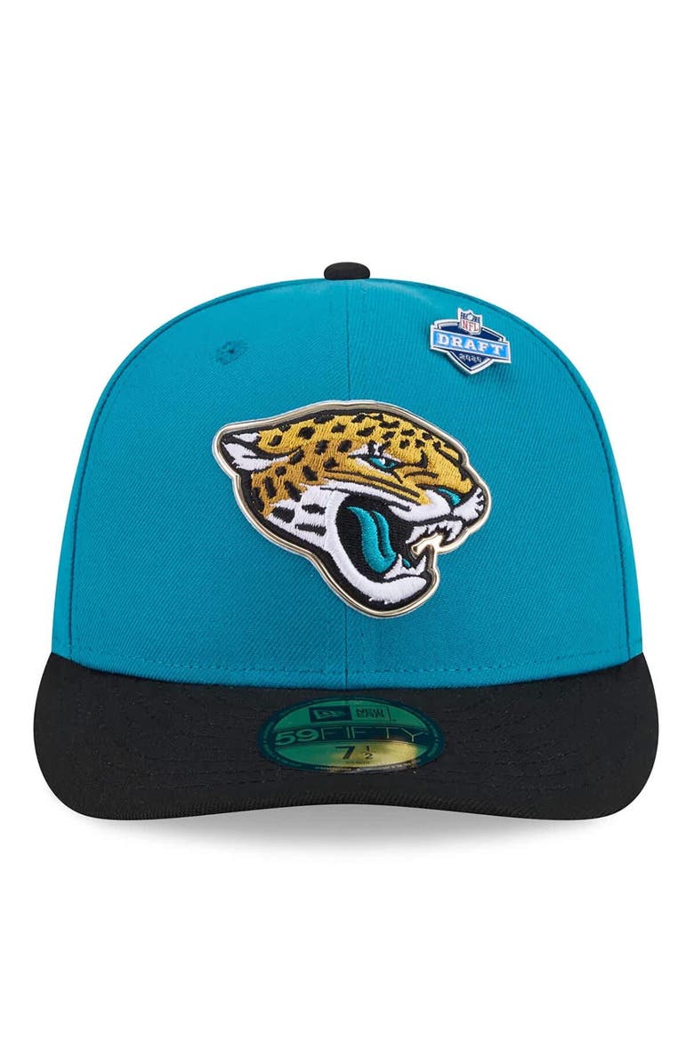 Men's New Era  Teal/Black Jacksonville Jaguars 2026 NFL Draft Pre-Curved 59FIFTY Fitted Hat, Alternate, color, Teal