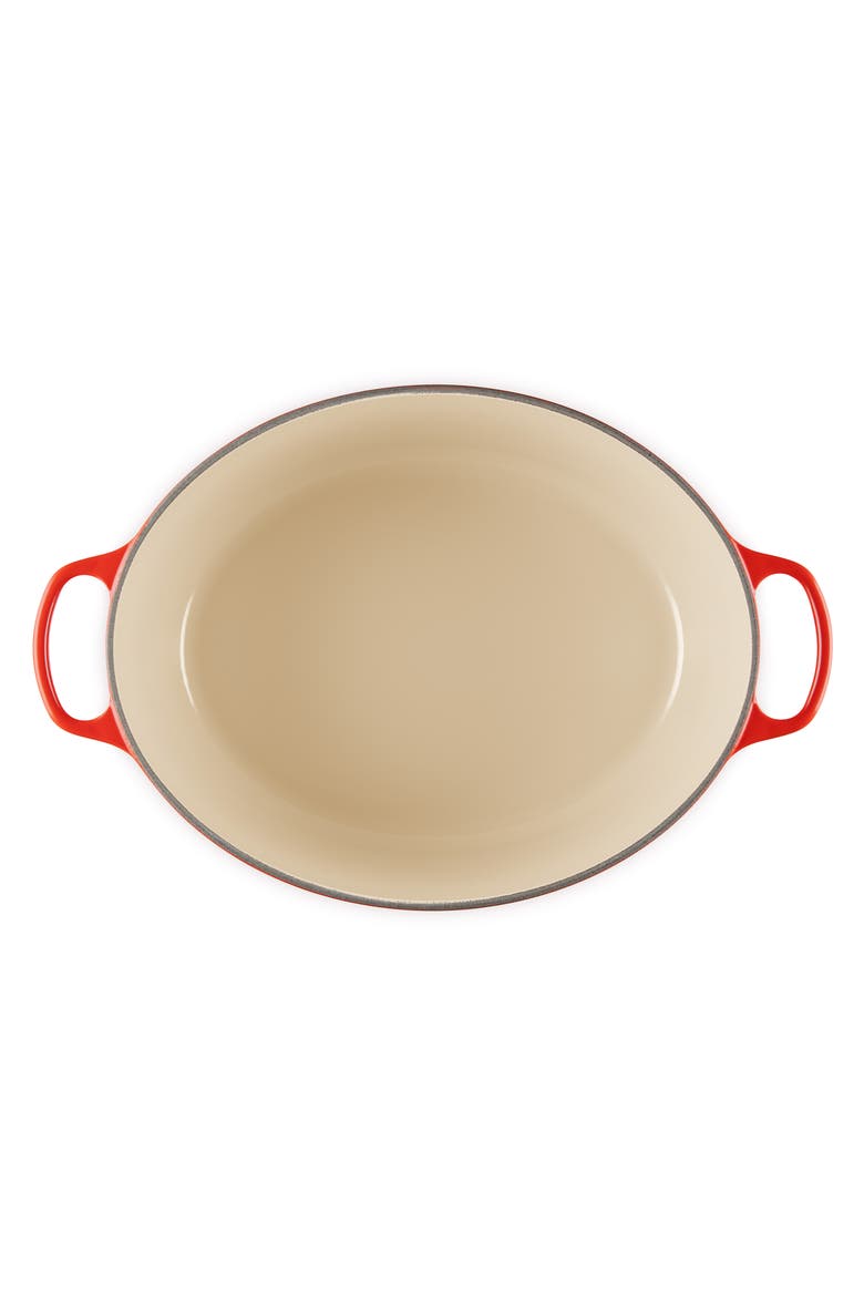 Oval Enameled Cast Iron Dutch Oven, Alternate, color, CERISE