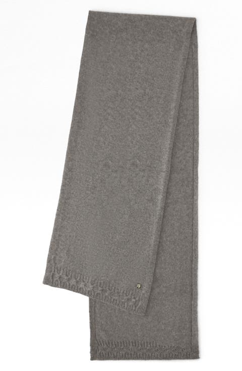 Candine Cable Trim Cashmere Scarf