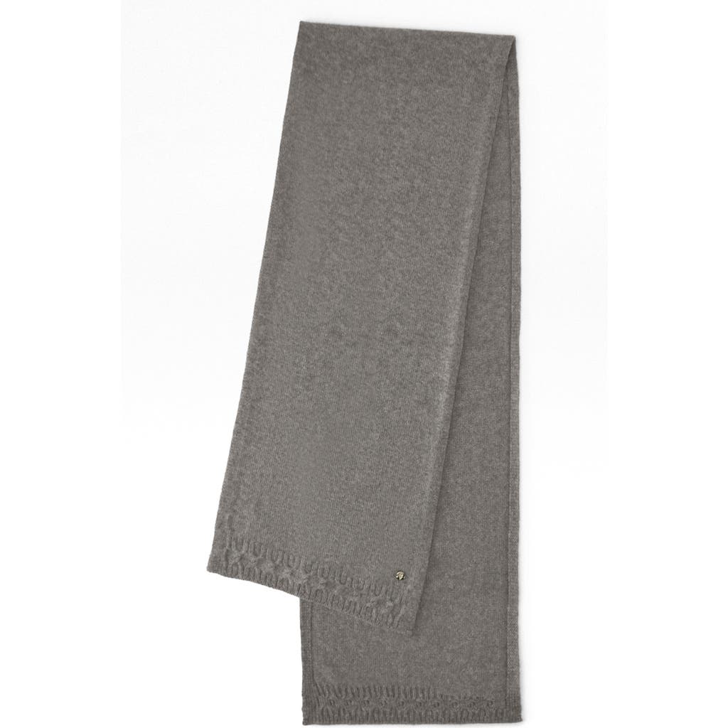 Helen Kaminski Candine Cable Trim Cashmere Scarf in Boulder Melange