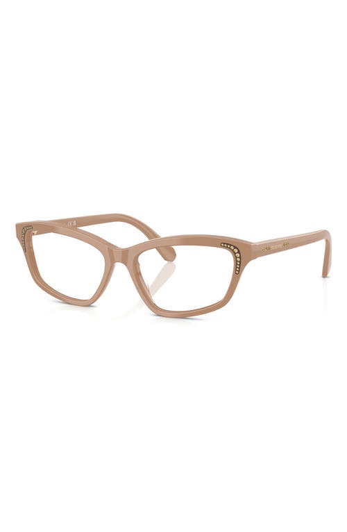 Swarovski 54mm Irregular Optical Glasses In Beige