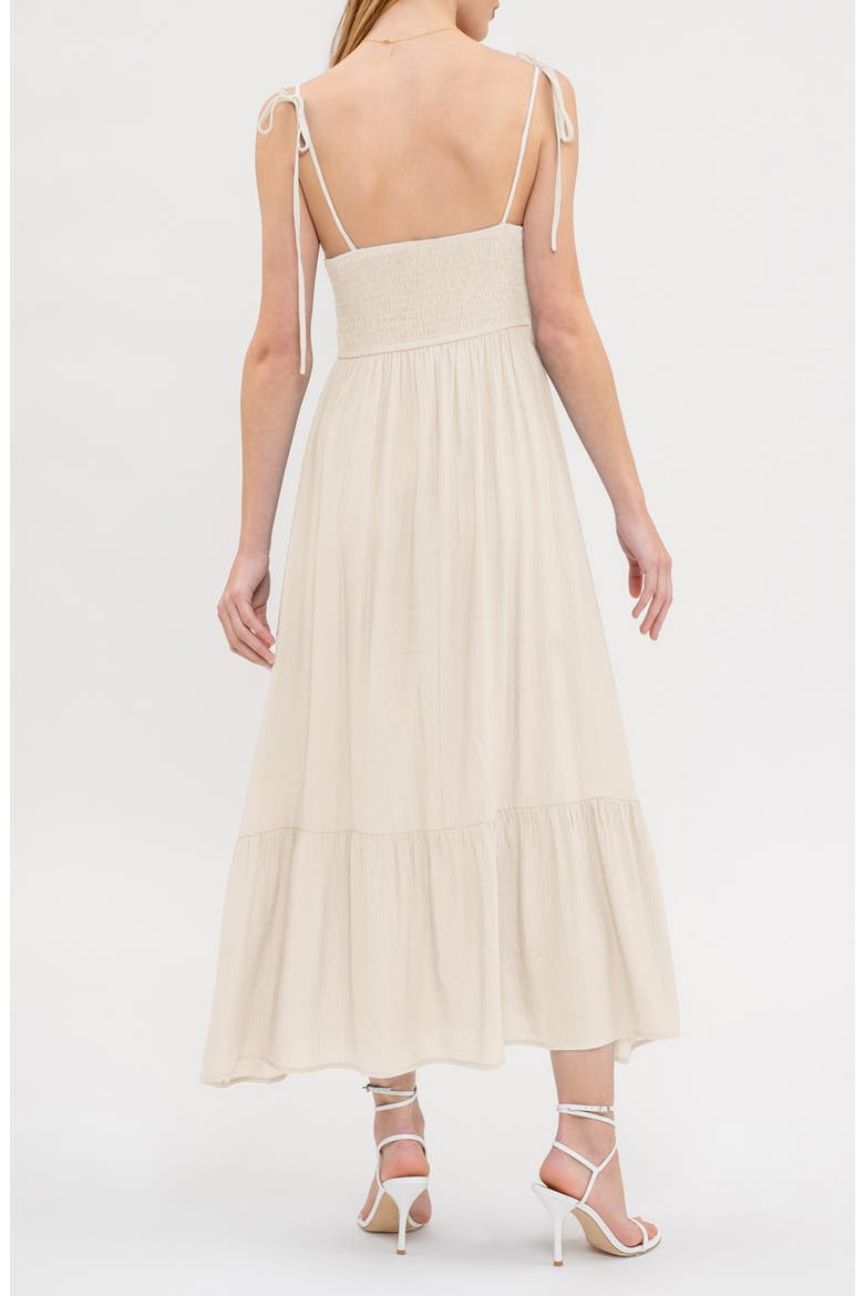 Rosette Tiered Sundress, Alternate, color, OATMEAL