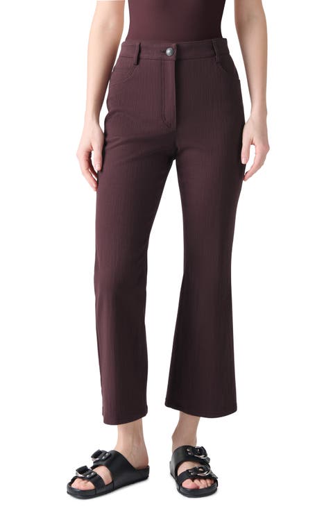 Cali Stretch Denim Crop Bootcut Jeans (Blackberry)