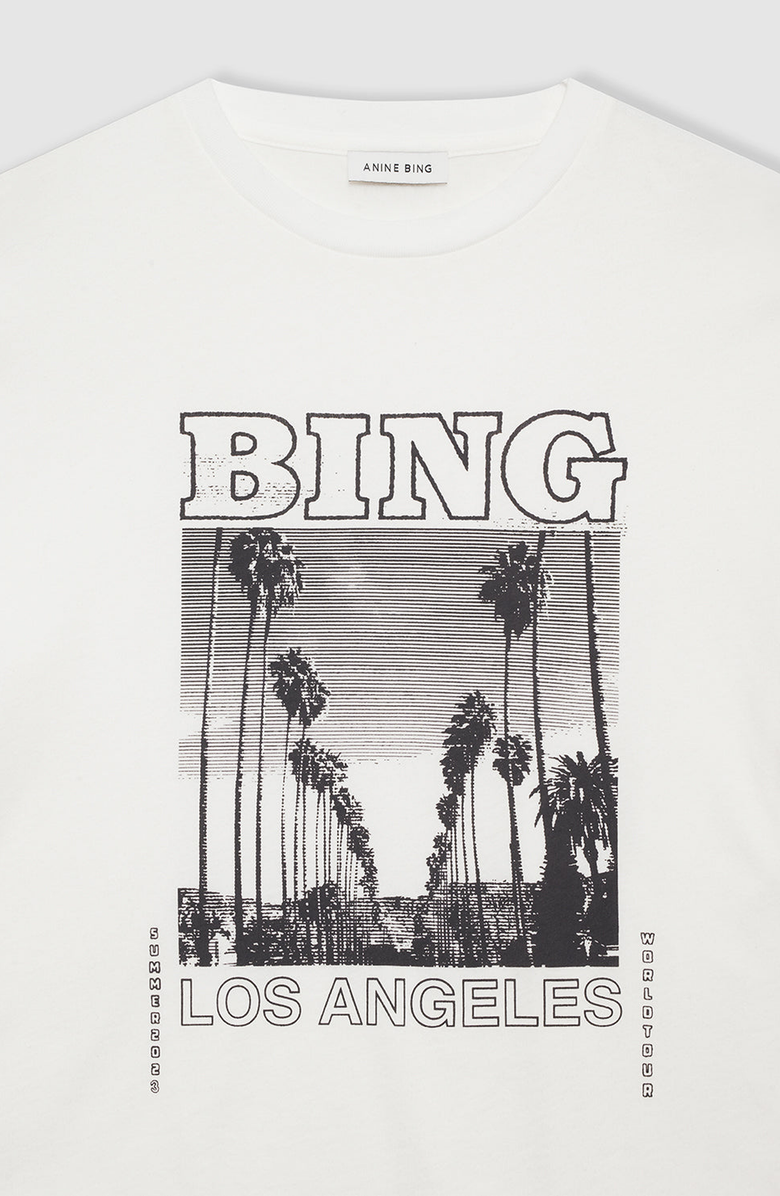 ANINE BING Louis Tee Bing Tour, Alternate, color, Ivory
