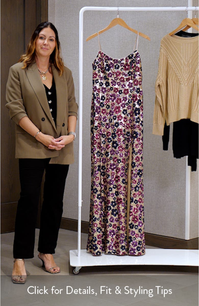 Floral Sequin Gown, sales video thumbnail