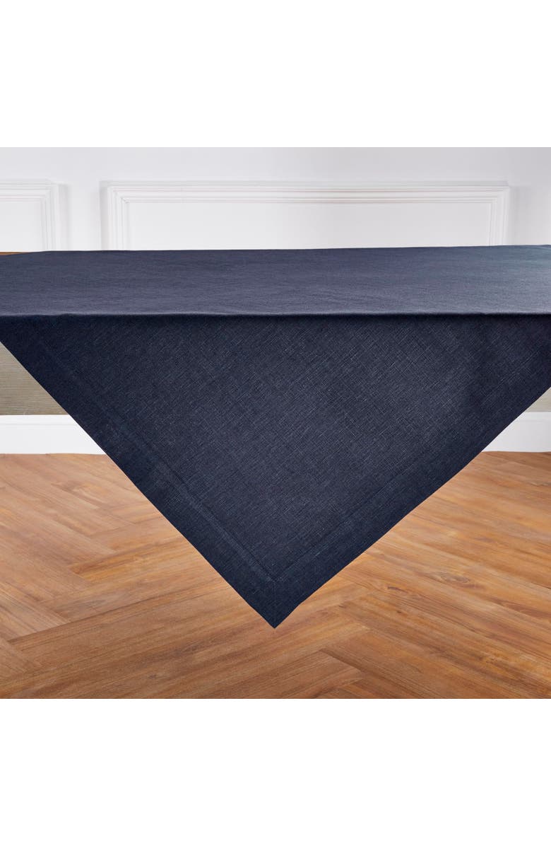 Solino Home Linen Table Throw - Athena, Alternate, color, Chambray Navy