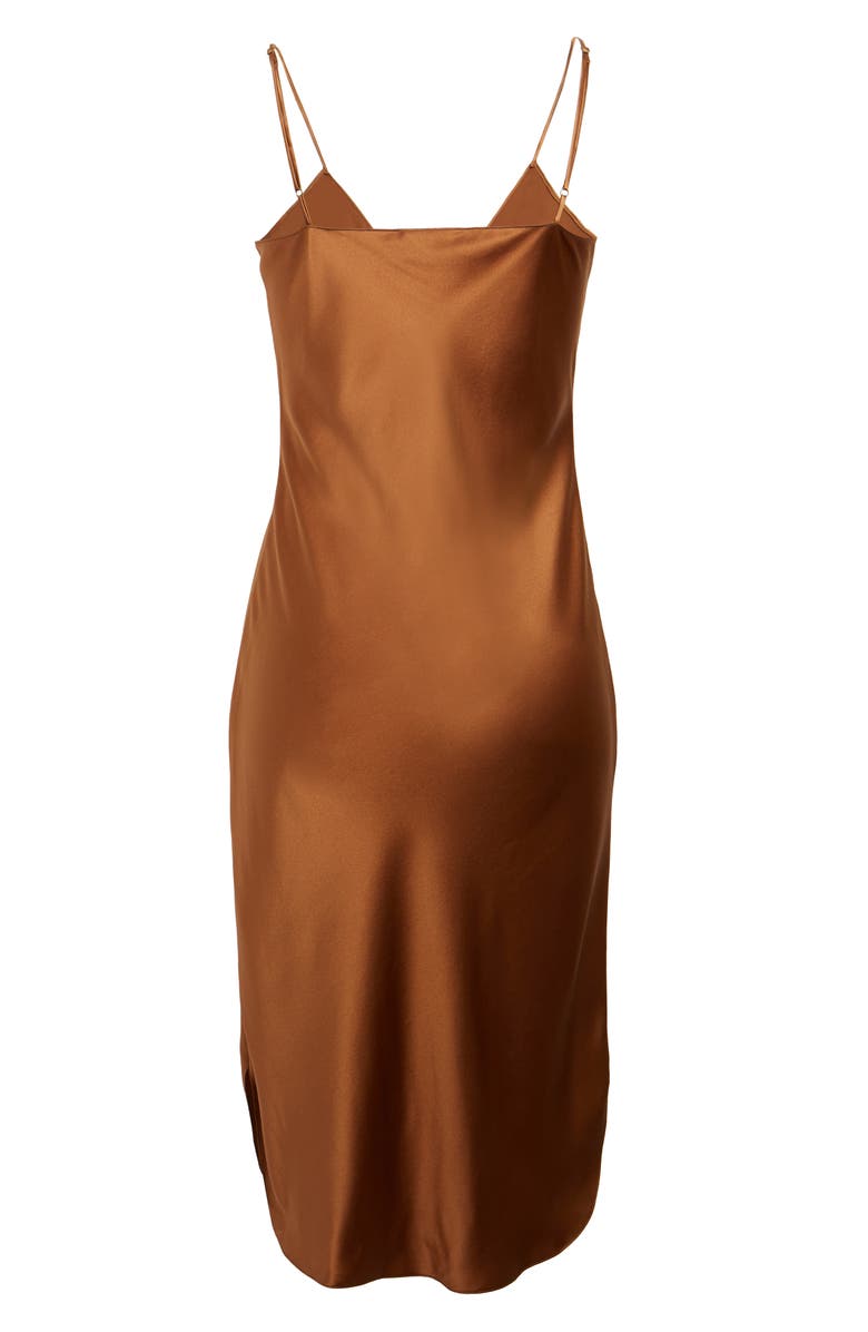 Nili Lotan Bias Cut Silk Charmeuse Slipdress, Alternate, color,