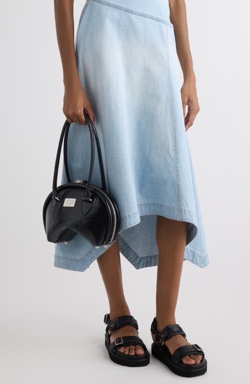 Acne Studios Small Bowlina Leather Shoulder Bag In Black