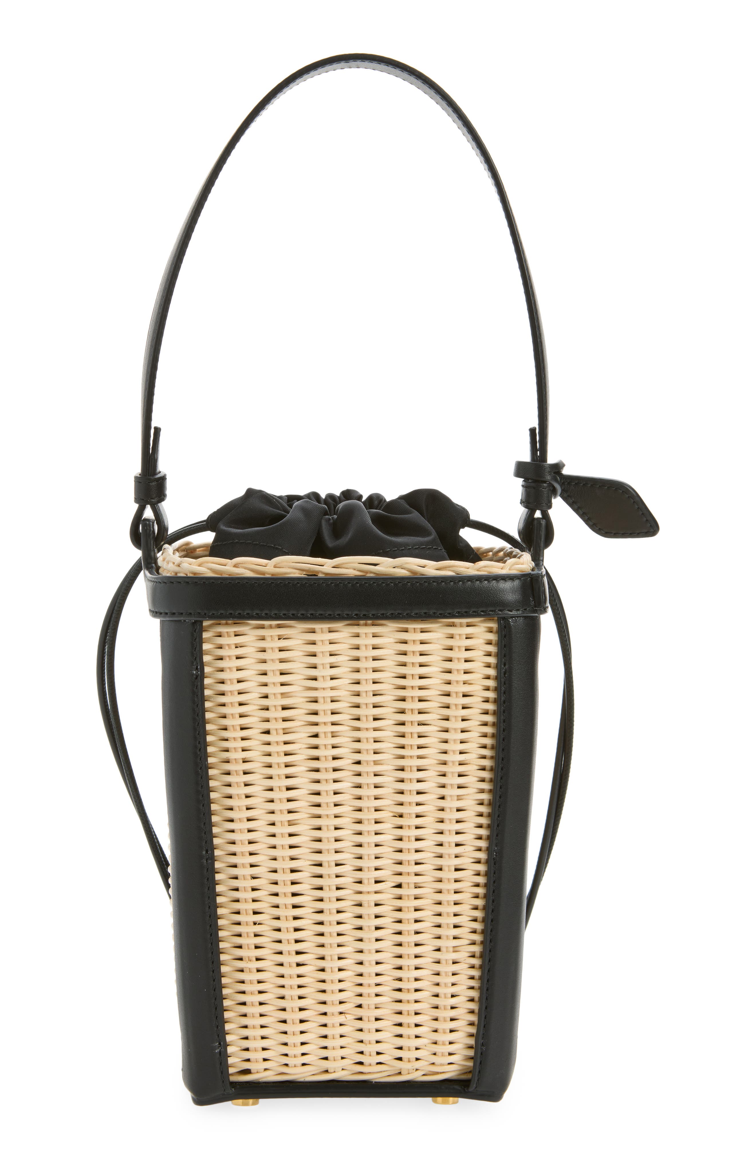 Woven Rattan Basket Bag, Alternate, color, NOIR 999