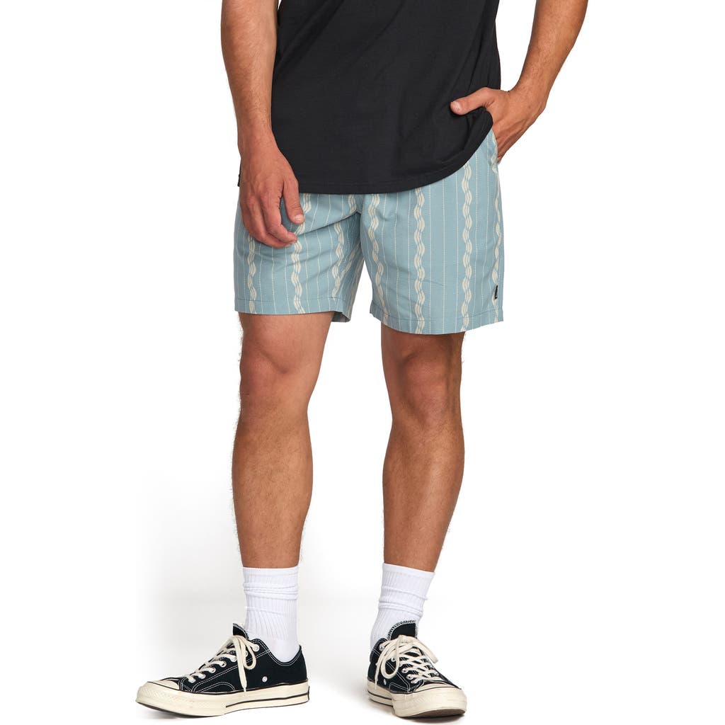 Billabong Mario Cotton Drawstring Shorts In Blue