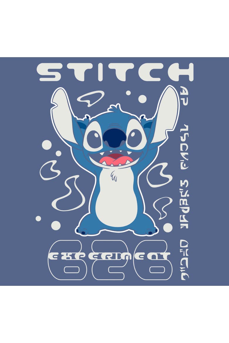 Men's Lilo & Stitch Experiment 626 Groovy Poster  Graphic T-Shirt, Alternate, color, Blue Jean