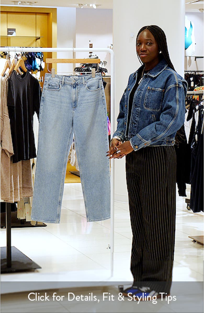 Stevie High Waist Ankle Straight Leg Jeans, sales video thumbnail