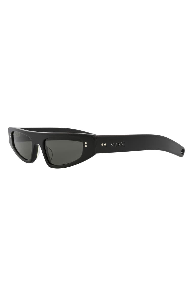 Gucci 51mm Cat Eye Sunglasses, Alternate, color, Black Black Grey