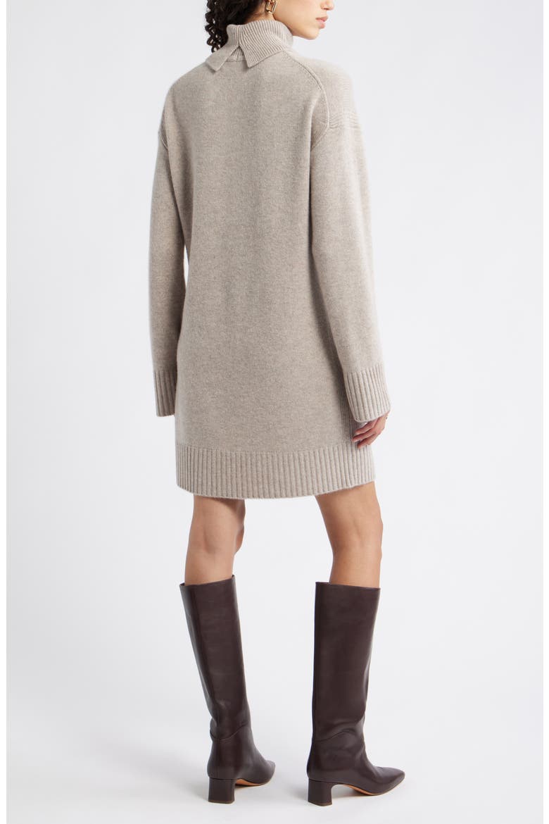 Long Sleeve Wool & Cashmere Sweater Dress, Alternate, color, TAN ETHEREA HEATHER