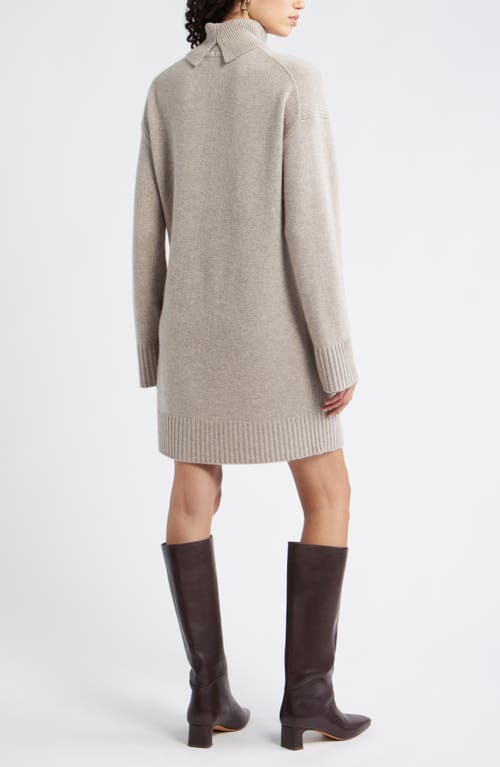 Nordstrom Long Sleeve Wool & Cashmere Sweater Dress In Neutral