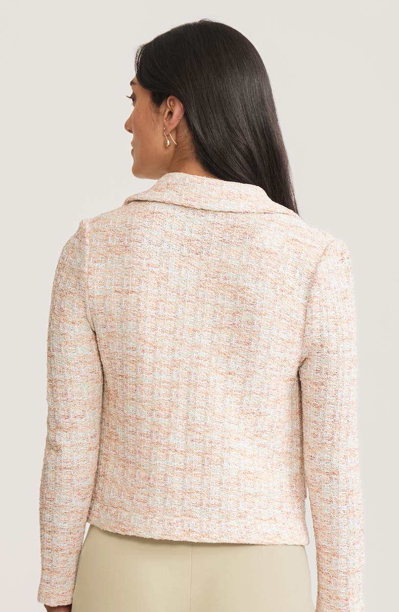 Misook Heritage Melange Tweed Knit Jacket, Alternate, color, Fresh Mint/Biscotti