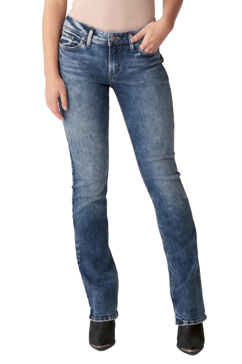 Elyse Slim Bootcut Jeans, Main, color, INDIGO