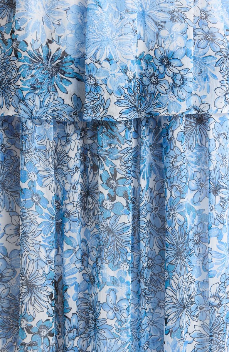 SUGARLIPS Tierra Floral Briary Strapless Dress, Alternate, color, Blues