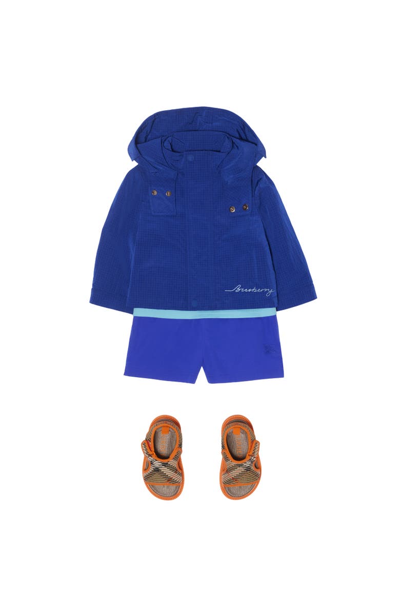 Burberry Logo Nylon Jacket, Alternate, color, 