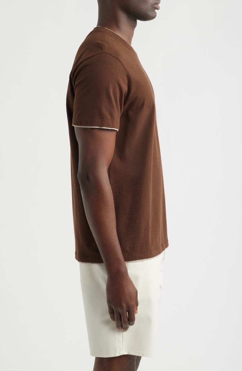 AG Como Double Layer Crewneck T-Shirt, Alternate, color, Oak Barrel/Dry Dust