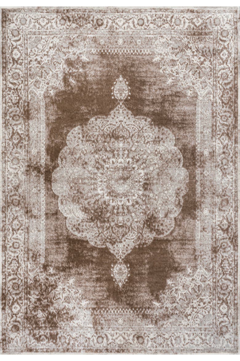 Rosalia Cottage Medallion Area Rug, Main, color, Cream/Brown