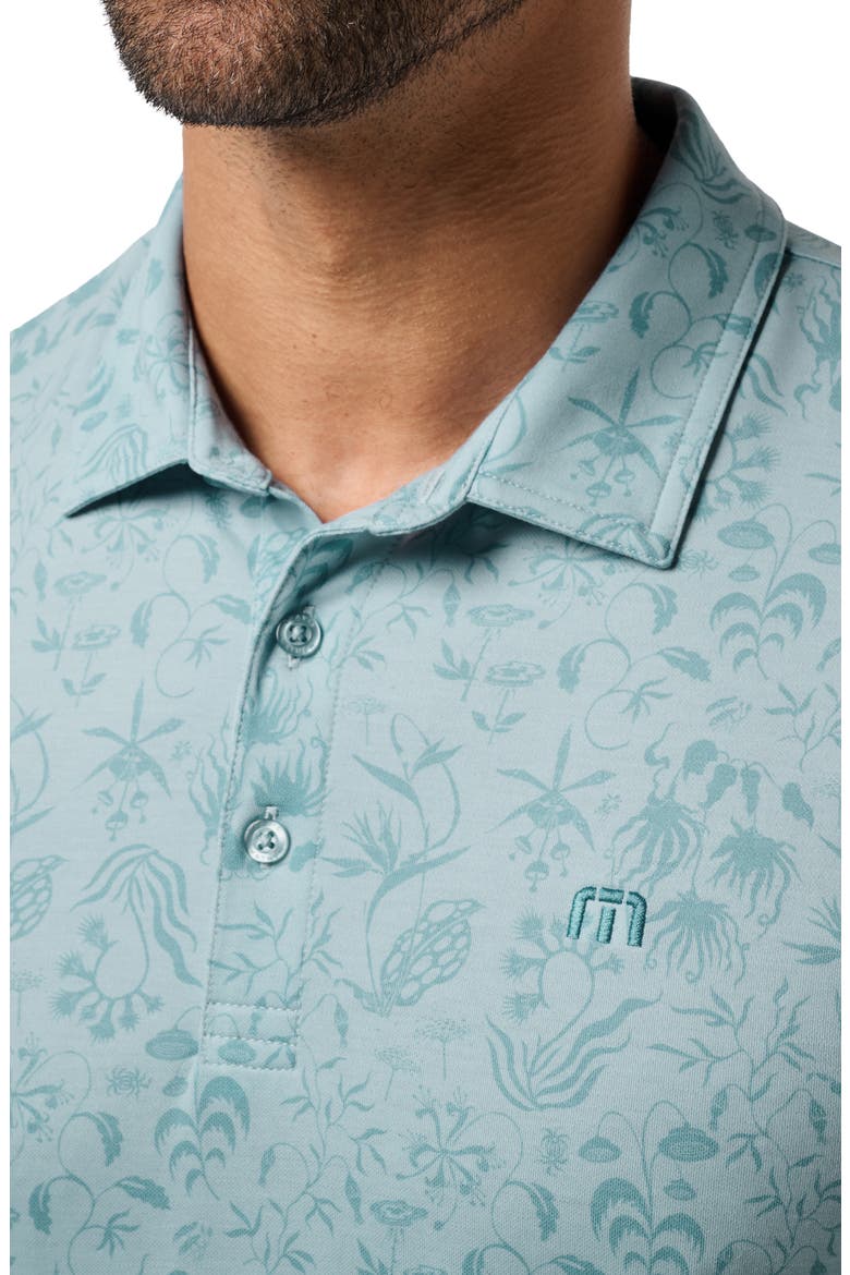 Featherweight Paradise Floral Polo, Alternate, color, FORGET ME NOT