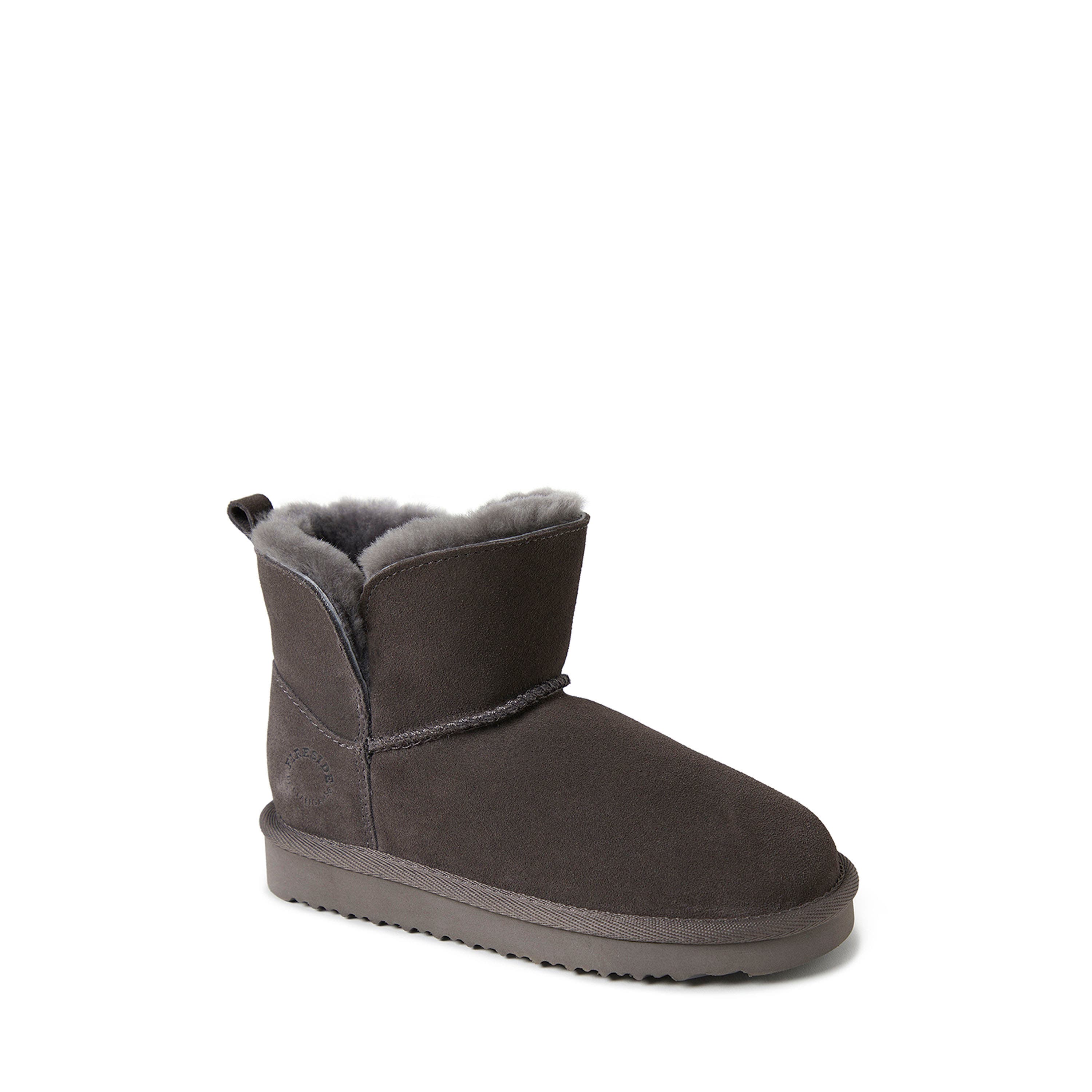 DEARFOAMS Kids' Fireside Bunbury Genuine Shearling Boot, Main, color, Grey