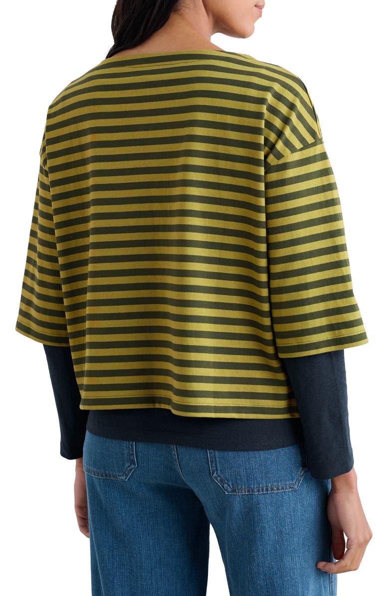 Seasalt Cornwall Buryan Stripe Organic Cotton T-Shirt, Alternate, color, Mini Cornish Beech Fennel