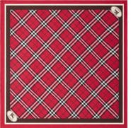 Burberry Medium Check EKD Stamp Square Silk Twill Scarf