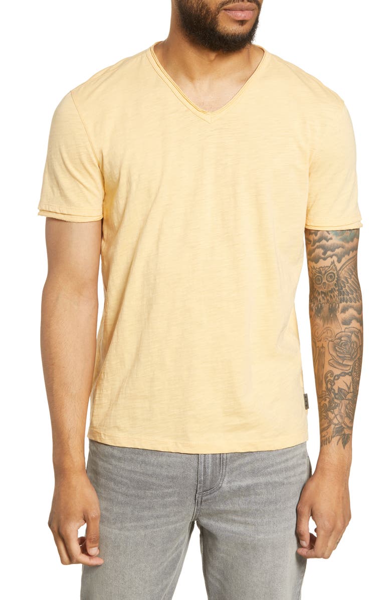 John Varvatos Star USA Slub V-Neck T-Shirt, Main, color,