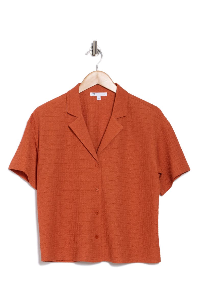 DR2 by Daniel Rainn Short Sleeve Knit Button-Up Shirt, Alternate, color,