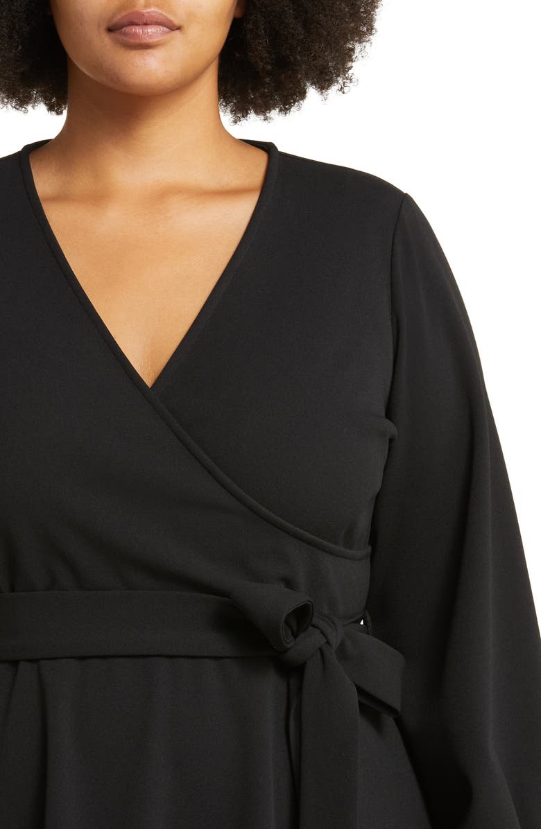 Leota Perfect Long Sleeve Faux Wrap Dress, Alternate, color, 