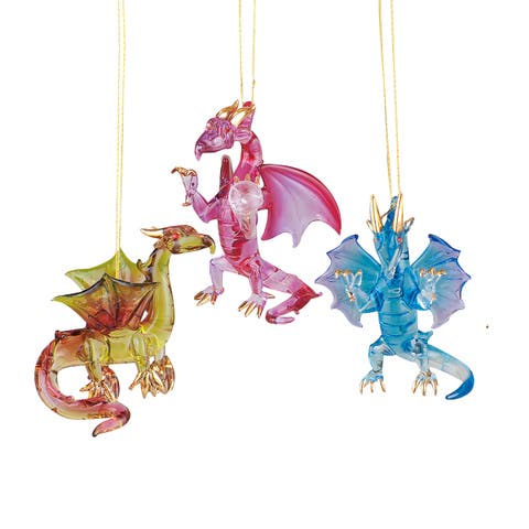 Mini Dragon Christmas Tree Ornament Set of 3