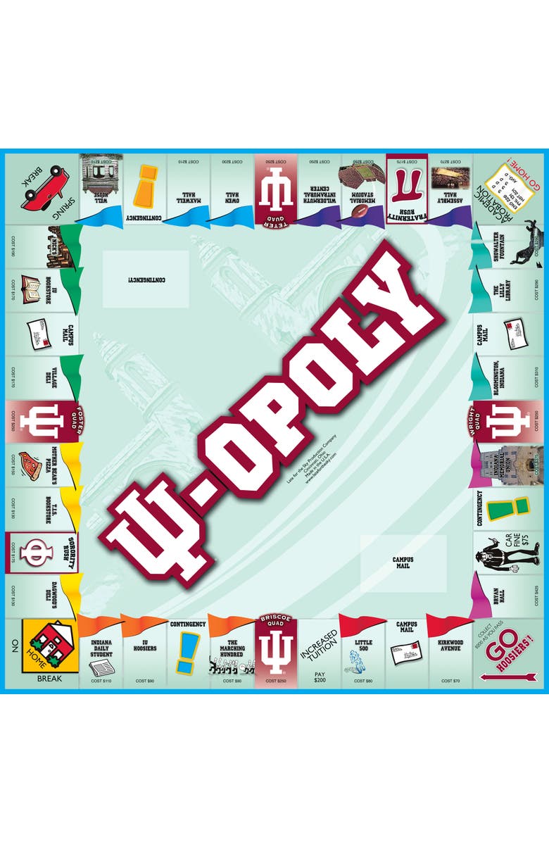 Late for the Sky Indiana University IU Opoly Monopoly Board Game, Alternate, color, Multicolored