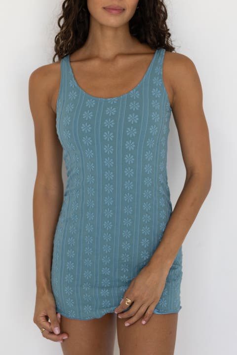 Topaz Scoop Neck Swim Dress