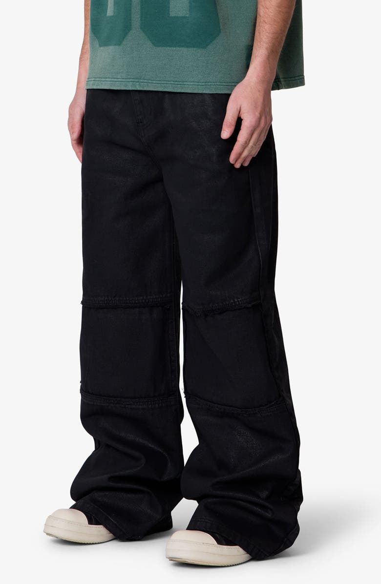 mnml Ultra Wide Waxed Oversize Cargo Pocket Pants, Alternate, color, 