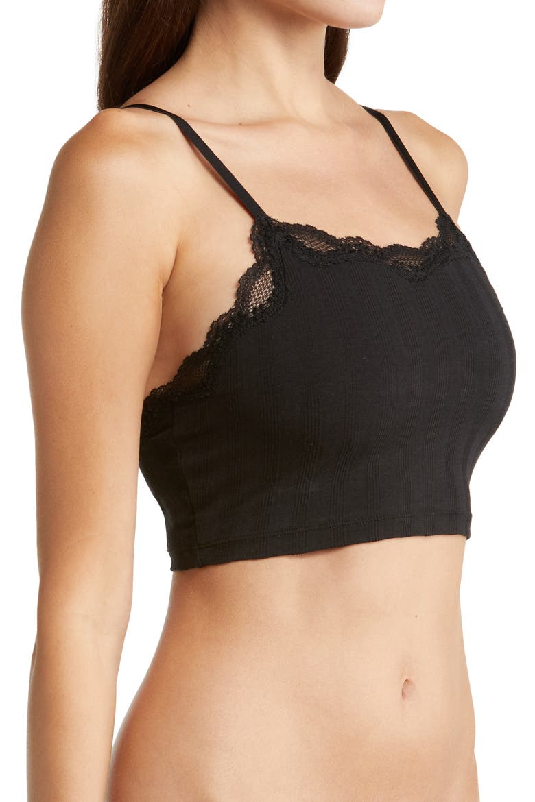 Lorelai Longline Bralette, Alternate, color, BLACK