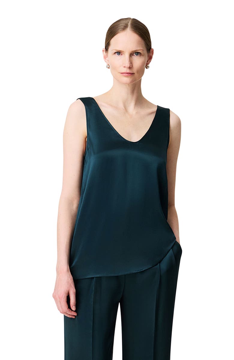 Another Tomorrow Tank Blouse, Main, color, Juniper