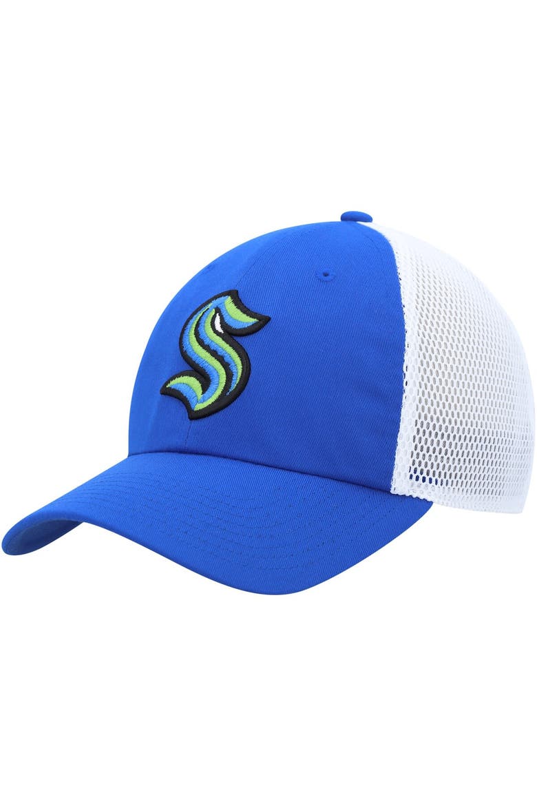 Men's adidas Blue Seattle Kraken Color Pop Trucker Adjustable Hat, Main, color, Blue